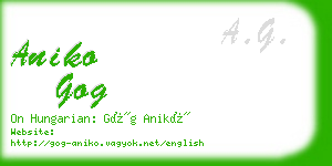 aniko gog business card
